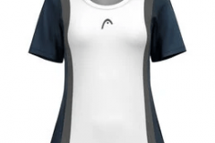 Damen-T-Shirt-Navy-Weiss