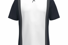 Herren-T-Shirt-Navy-Weiss